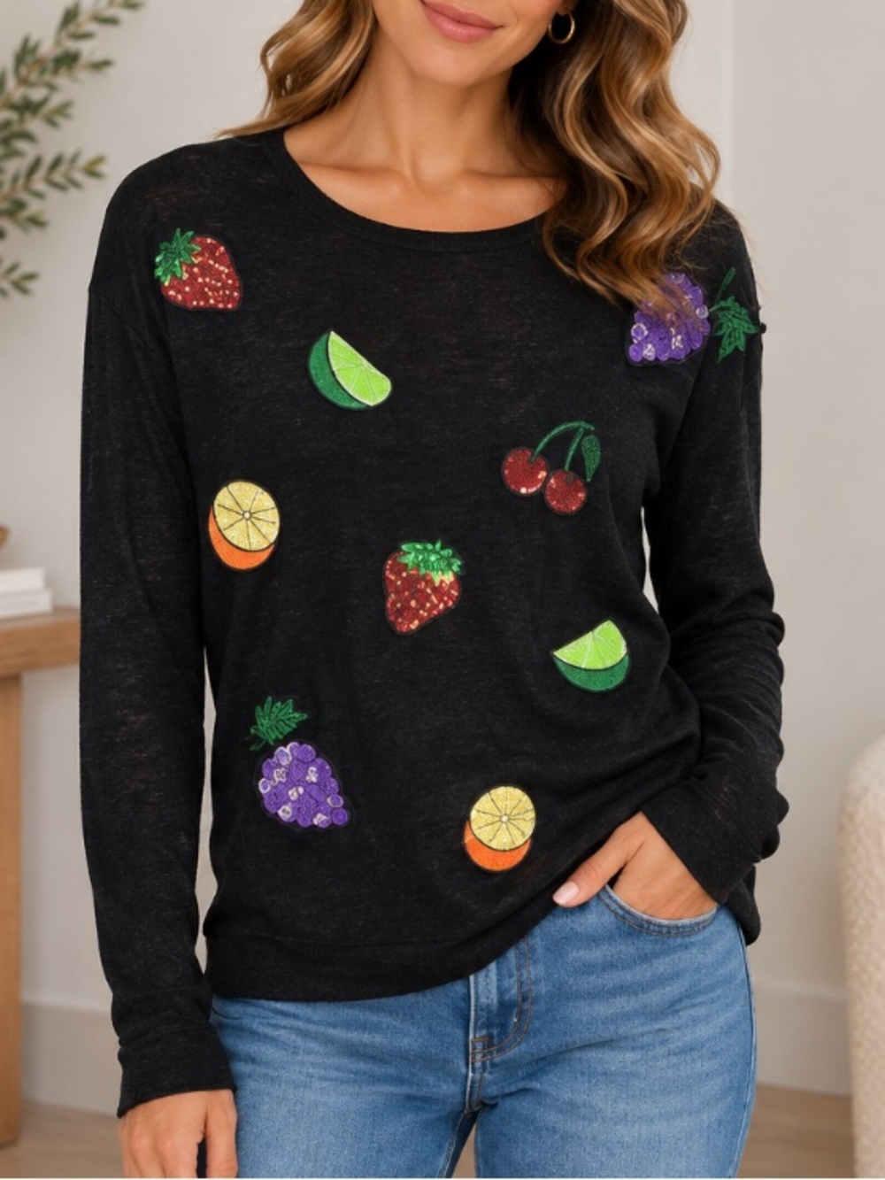 Oh MG! Sweater with Fruits